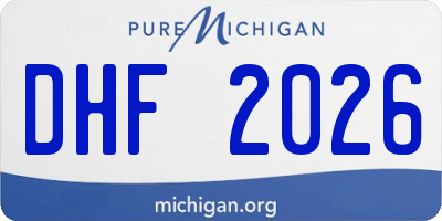 MI license plate DHF2026