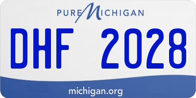 MI license plate DHF2028