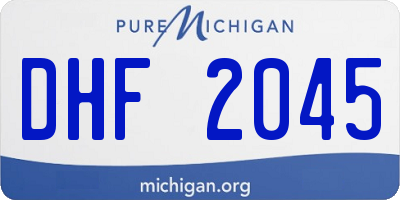 MI license plate DHF2045