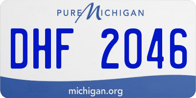 MI license plate DHF2046
