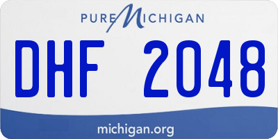 MI license plate DHF2048