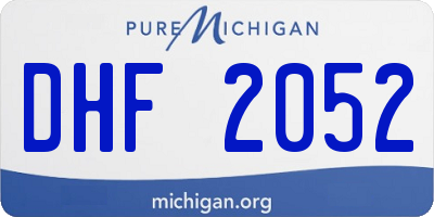 MI license plate DHF2052