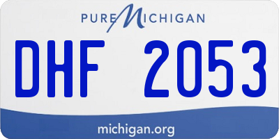 MI license plate DHF2053