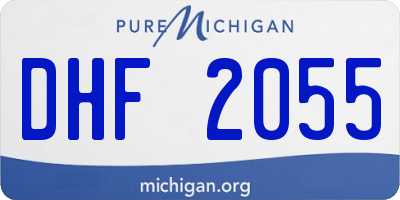 MI license plate DHF2055