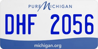 MI license plate DHF2056