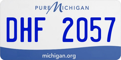 MI license plate DHF2057