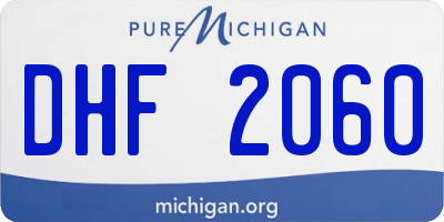 MI license plate DHF2060