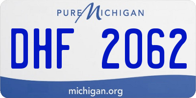 MI license plate DHF2062