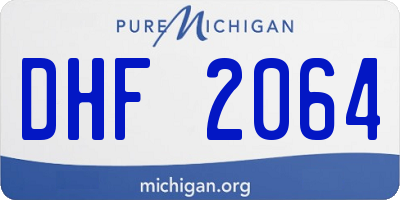MI license plate DHF2064