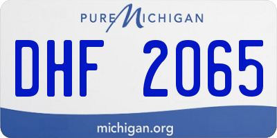MI license plate DHF2065