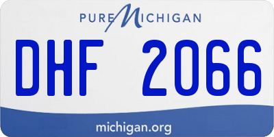 MI license plate DHF2066