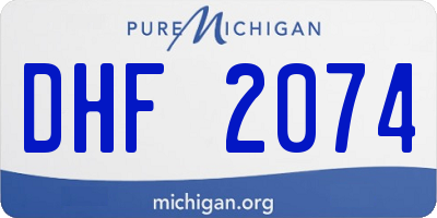 MI license plate DHF2074