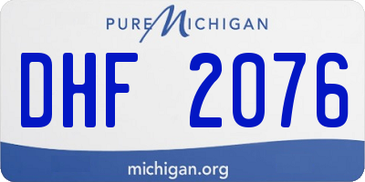 MI license plate DHF2076