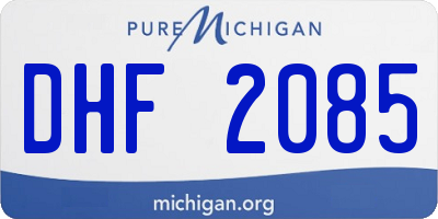 MI license plate DHF2085