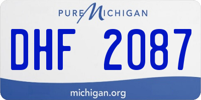 MI license plate DHF2087