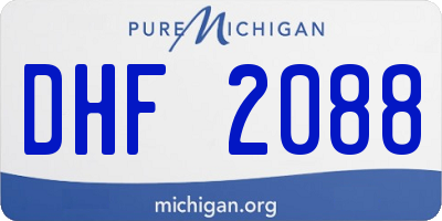 MI license plate DHF2088