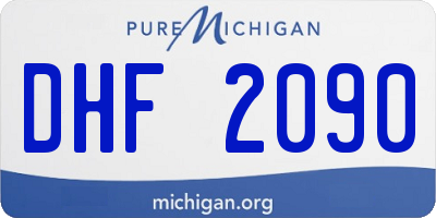MI license plate DHF2090
