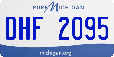 MI license plate DHF2095