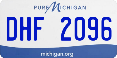 MI license plate DHF2096