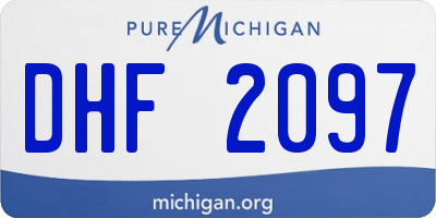 MI license plate DHF2097