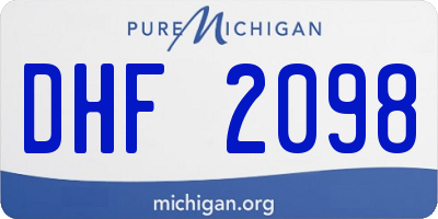 MI license plate DHF2098
