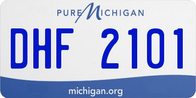MI license plate DHF2101