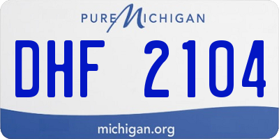 MI license plate DHF2104