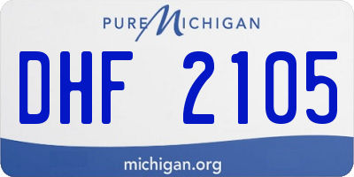 MI license plate DHF2105