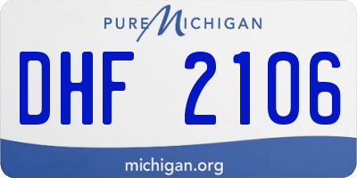 MI license plate DHF2106