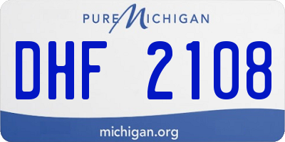 MI license plate DHF2108