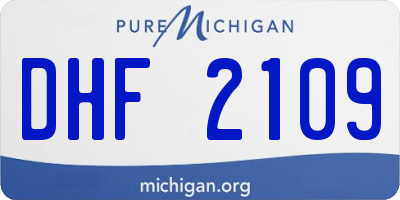 MI license plate DHF2109