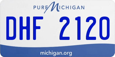 MI license plate DHF2120