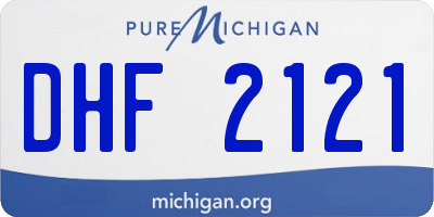 MI license plate DHF2121