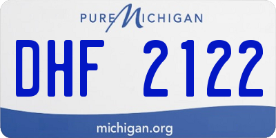 MI license plate DHF2122