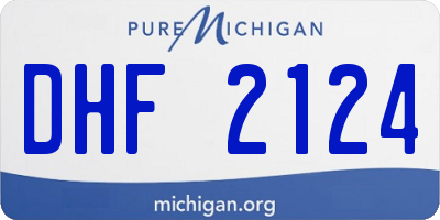 MI license plate DHF2124