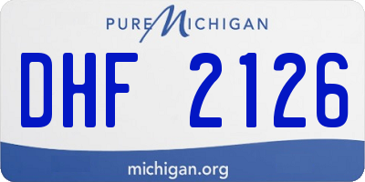 MI license plate DHF2126