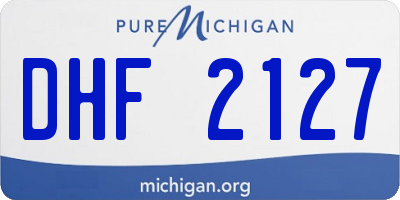 MI license plate DHF2127