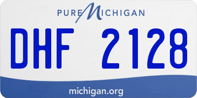 MI license plate DHF2128