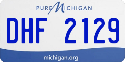 MI license plate DHF2129
