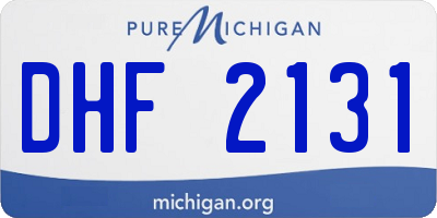 MI license plate DHF2131
