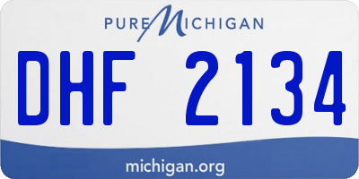 MI license plate DHF2134