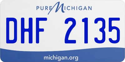 MI license plate DHF2135