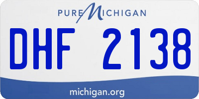MI license plate DHF2138