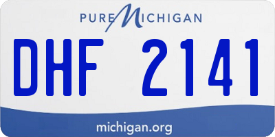MI license plate DHF2141