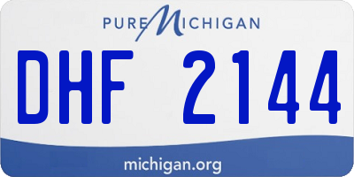 MI license plate DHF2144