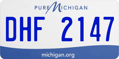 MI license plate DHF2147