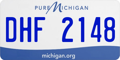 MI license plate DHF2148