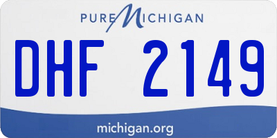 MI license plate DHF2149