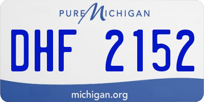 MI license plate DHF2152