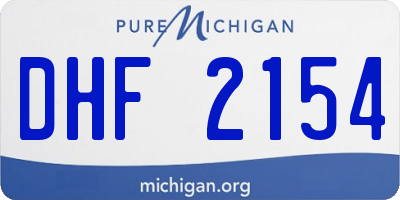 MI license plate DHF2154